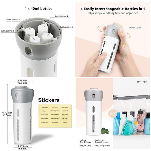 4 in 1 Travel Bottle & Toiletry Bag Set_1